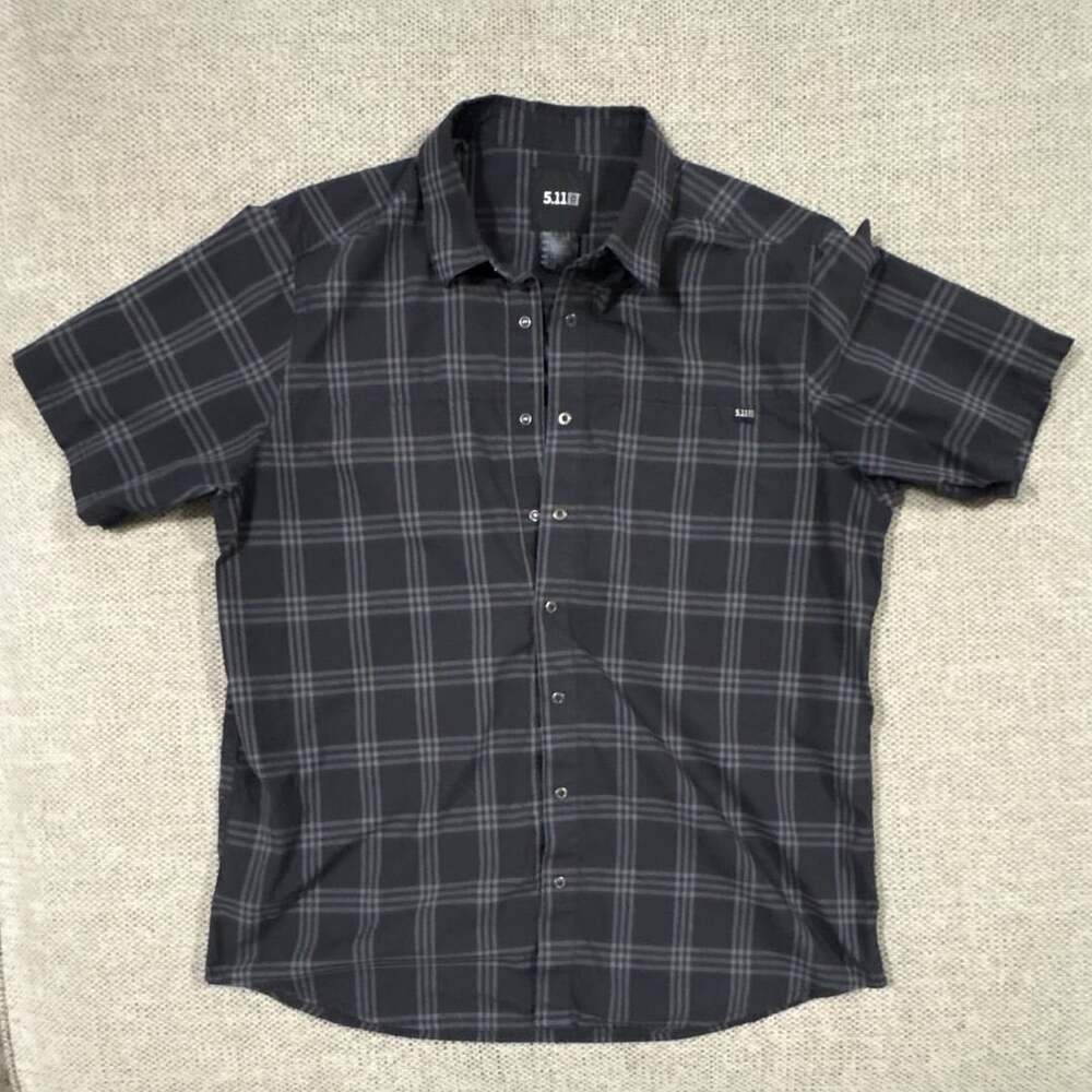 5.11 Tactical Wyatt Short Sleeve Plaid Shirt Black